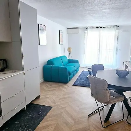 L'elegant 3p, 2ch, 2sdb, Clim, Wifi Gratuit, Parking Prive Lägenhet *